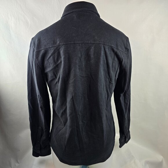 Joes Jeans Shirt Mens Small Black Button Up Heavy Shacket Casual Stretch Pockets - Picture 6 of 10